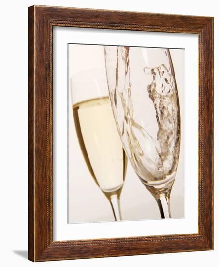 Champagne Being Poured into Glass-null-Framed Photographic Print