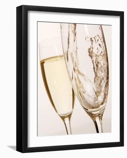 Champagne Being Poured into Glass-null-Framed Photographic Print