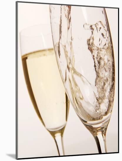 Champagne Being Poured into Glass-null-Mounted Photographic Print
