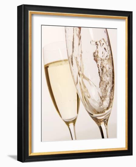 Champagne Being Poured into Glass-null-Framed Photographic Print