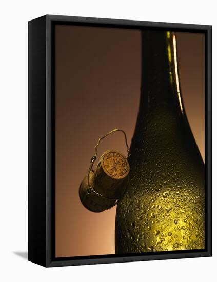 Champagne Bottle with Cork-Joerg Lehmann-Framed Premier Image Canvas