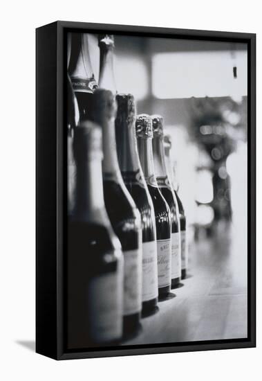 Champagne Bottles in a Row-Walter Bibikow-Framed Premier Image Canvas