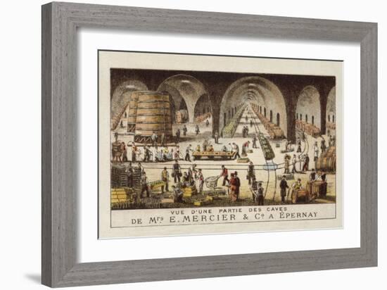 Champagne Cellars of E Mercier and Co, Epernay, France-null-Framed Giclee Print