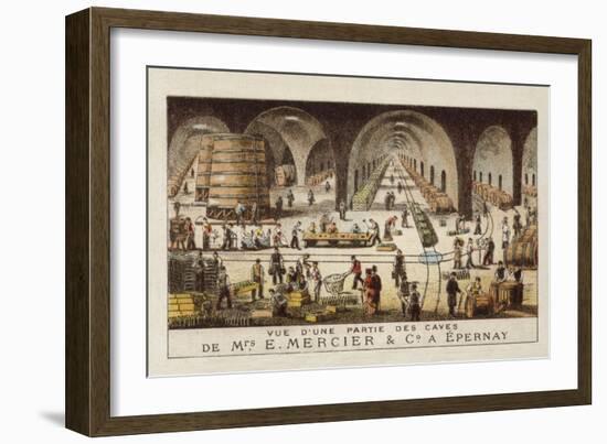 Champagne Cellars of E Mercier and Co, Epernay, France-null-Framed Giclee Print