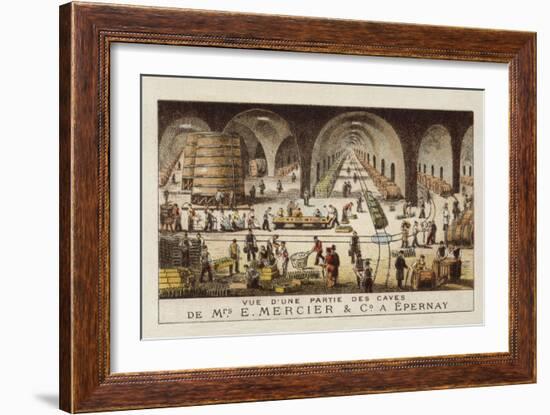 Champagne Cellars of E Mercier and Co, Epernay, France-null-Framed Giclee Print