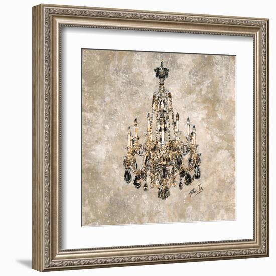 Champagne Chandelier-Marta Wiley-Framed Art Print