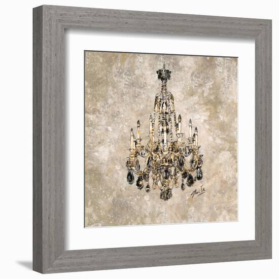 Champagne Chandelier-Marta Wiley-Framed Art Print