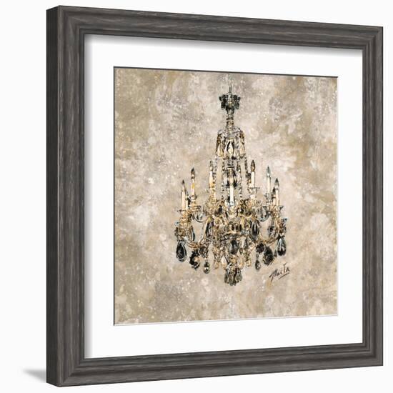 Champagne Chandelier-Marta Wiley-Framed Art Print