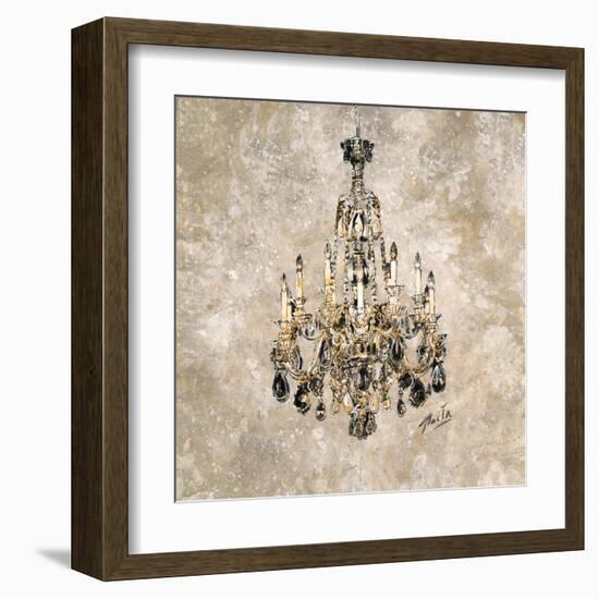 Champagne Chandelier-Marta Wiley-Framed Art Print