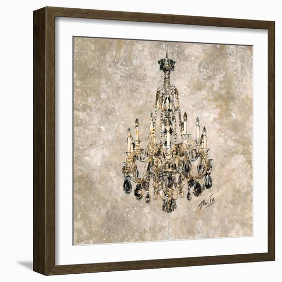 Champagne Chandelier-Marta Wiley-Framed Art Print