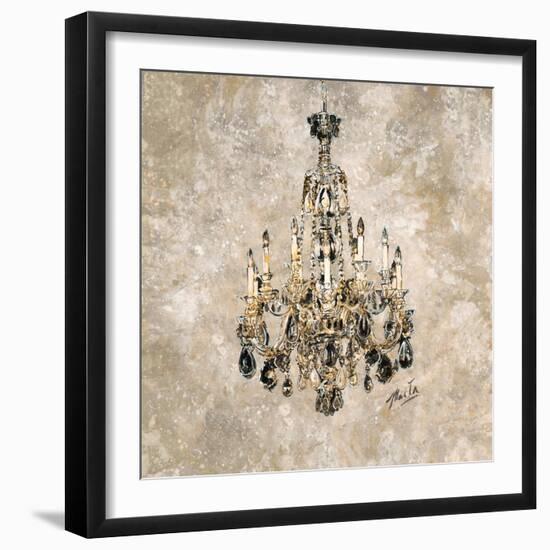 Champagne Chandelier-Marta Wiley-Framed Art Print