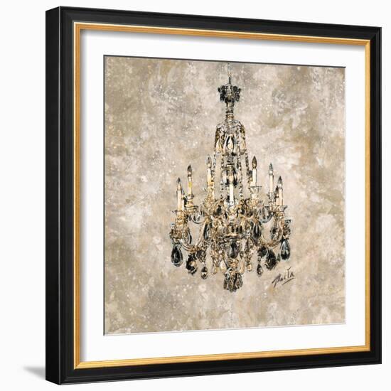 Champagne Chandelier-Marta Wiley-Framed Art Print