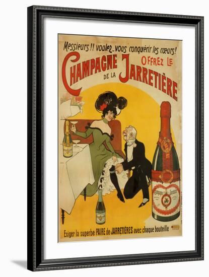 Champagne De La Jarretiere-null-Framed Art Print