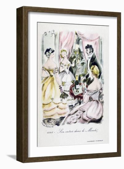 Champagne Devaux Advertisement, 1846-null-Framed Giclee Print