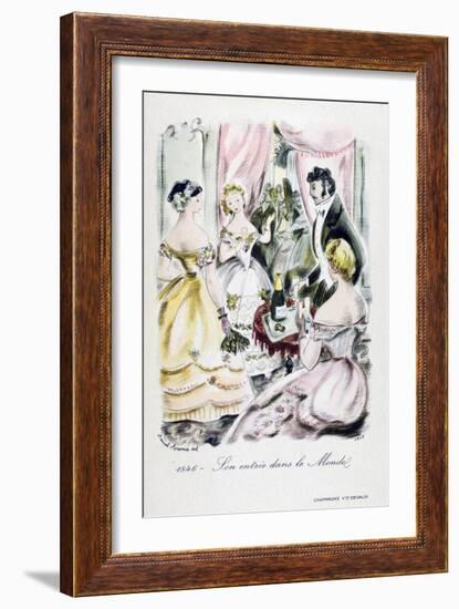 Champagne Devaux Advertisement, 1846-null-Framed Giclee Print