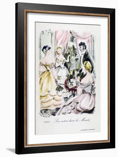 Champagne Devaux Advertisement, 1846-null-Framed Giclee Print