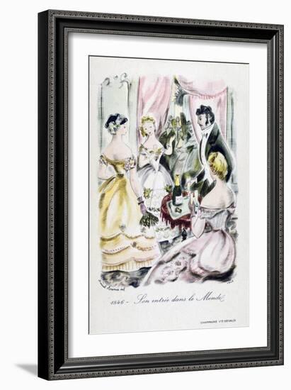 Champagne Devaux Advertisement, 1846-null-Framed Giclee Print