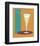 Champagne Flute in Orange-ATOM-Framed Giclee Print