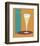 Champagne Flute in Orange-ATOM-Framed Giclee Print