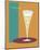 Champagne Flute in Orange-ATOM-Mounted Giclee Print