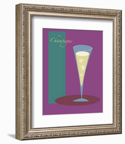 Champagne Flute in Purple-ATOM-Framed Giclee Print