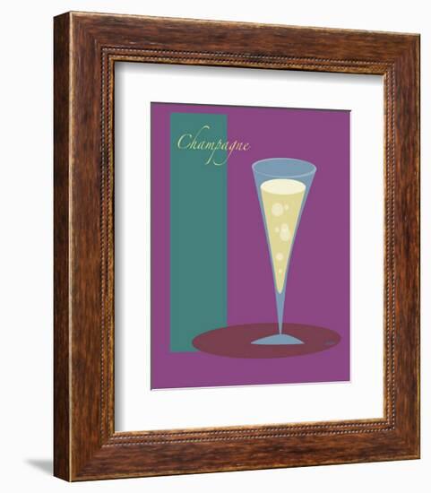 Champagne Flute in Purple-ATOM-Framed Giclee Print