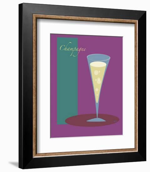 Champagne Flute in Purple-ATOM-Framed Giclee Print