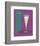 Champagne Flute in Purple-ATOM-Framed Giclee Print