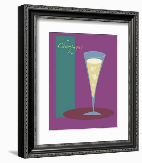 Champagne Flute in Purple-ATOM-Framed Giclee Print