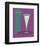 Champagne Flute in Purple-ATOM-Framed Giclee Print