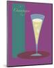 Champagne Flute in Purple-ATOM-Mounted Giclee Print
