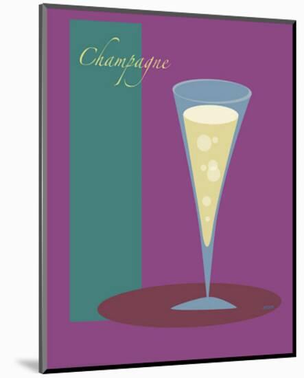 Champagne Flute in Purple-ATOM-Mounted Giclee Print