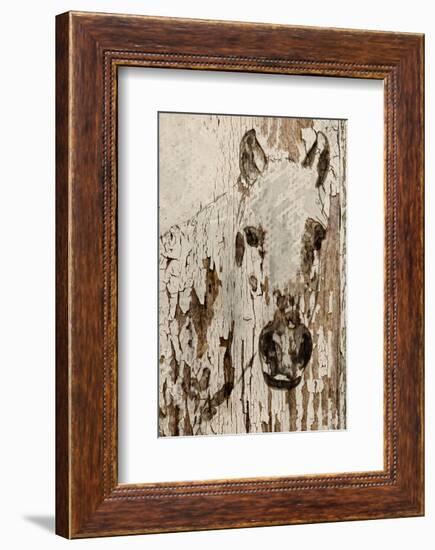 Champagne Horse-null-Framed Art Print