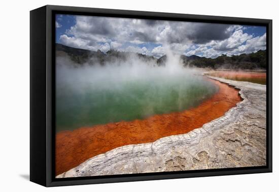 Champagne Pool, Hot Springs, Waiotapu Goethermal Wonderland, Rotorua, New Zealand, Oceania-Jeremy Bright-Framed Premier Image Canvas