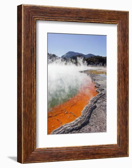 Champagne Pool, Wai-O-Tapu Thermal Wonderland, Bay of Plenty, North Island, New Zealand-Rainer Mirau-Framed Photographic Print