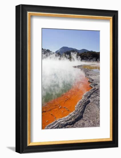 Champagne Pool, Wai-O-Tapu Thermal Wonderland, Bay of Plenty, North Island, New Zealand-Rainer Mirau-Framed Photographic Print