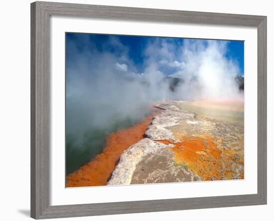 Champagne Pool, Waiotapu Thermal Wonderland near Rotorua, New Zealand-David Wall-Framed Photographic Print