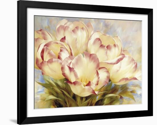 Champagne Red Tulips-Igor Levashov-Framed Art Print