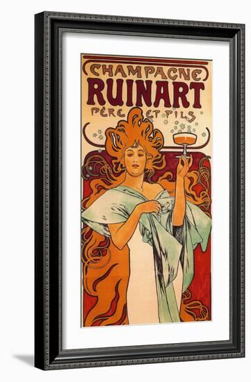 Champagne Ruinart Père et Fils. Rheims (1896)-Alphonse Mucha-Framed Art Print