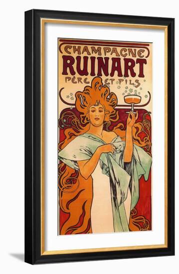 Champagne Ruinart Père et Fils. Rheims (1896)-Alphonse Mucha-Framed Art Print