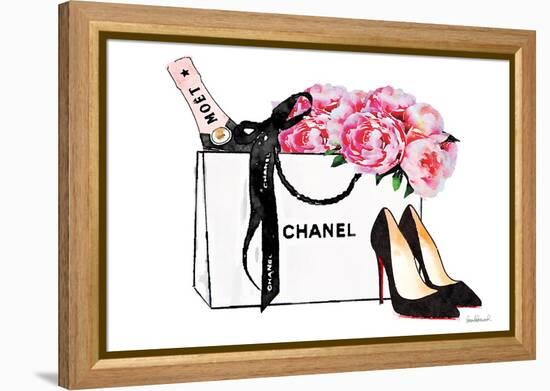 Champagne & Shopping-Amanda Greenwood-Framed Stretched Canvas