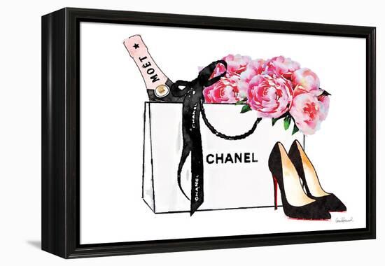 Champagne & Shopping-Amanda Greenwood-Framed Stretched Canvas