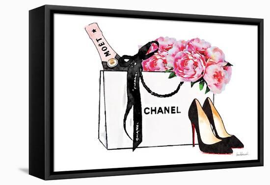 Champagne & Shopping-Amanda Greenwood-Framed Stretched Canvas