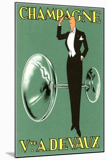 Champagne, Swell with Glass-null-Mounted Art Print