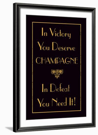 Champagne Victory-The Vintage Collection -Framed Giclee Print