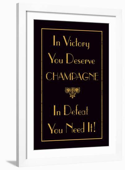 Champagne Victory-The Vintage Collection -Framed Giclee Print