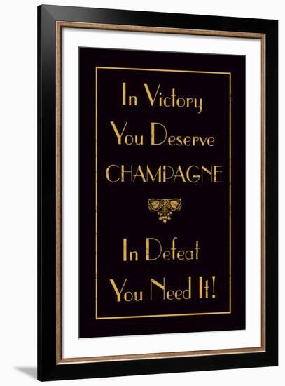 Champagne Victory-The Vintage Collection -Framed Giclee Print