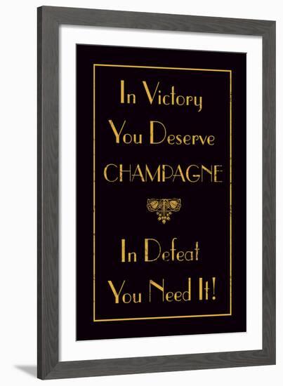 Champagne Victory-The Vintage Collection -Framed Giclee Print