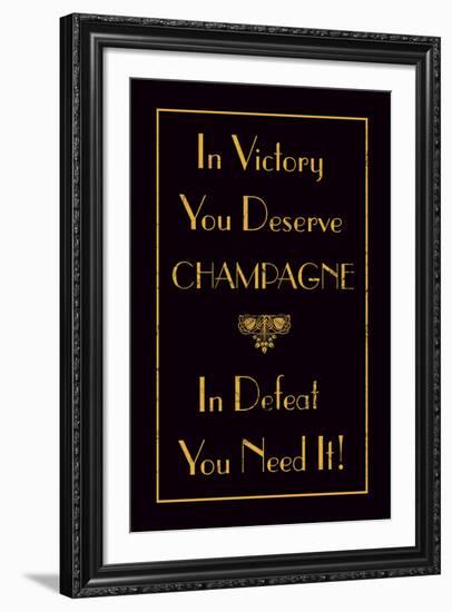 Champagne Victory-The Vintage Collection -Framed Giclee Print