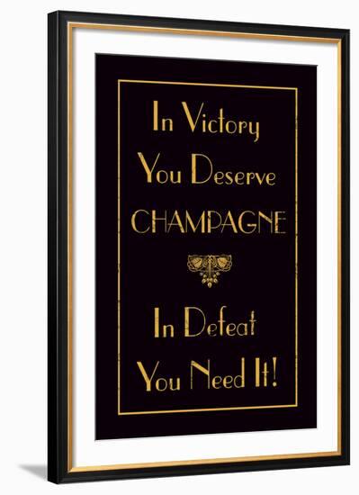 Champagne Victory-The Vintage Collection -Framed Giclee Print